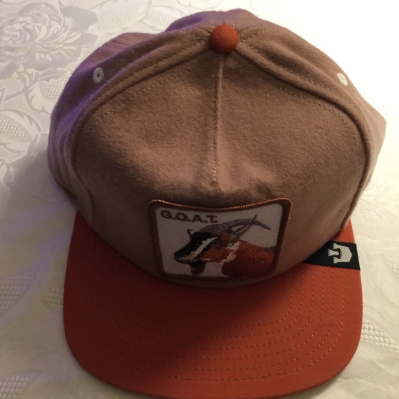 Goorin Bros. The Farm Men’s Hat, Beige color, with an orange brim, NEW - Picture 1 of 2